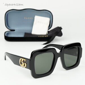 Gucci Women Sunglasses Black Grey Square GG1547S 001 BRAND NEW